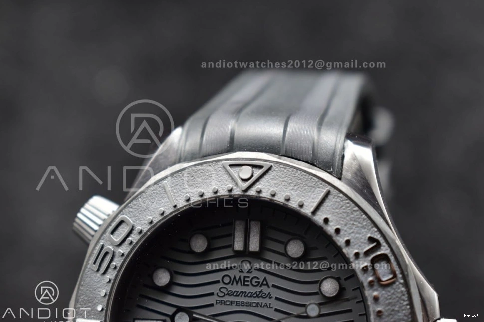 Dial 43.5mm Black Strap Black Best Ceramic 300m Edition Seamaster A8806 Rubber 1:1 Black VSF on 1118